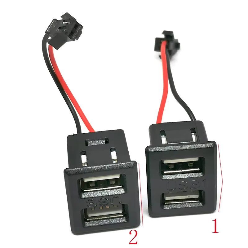 1/5/10PCS Mother seat C-type double-layer socket, lamp charging socket, socket with connector cable