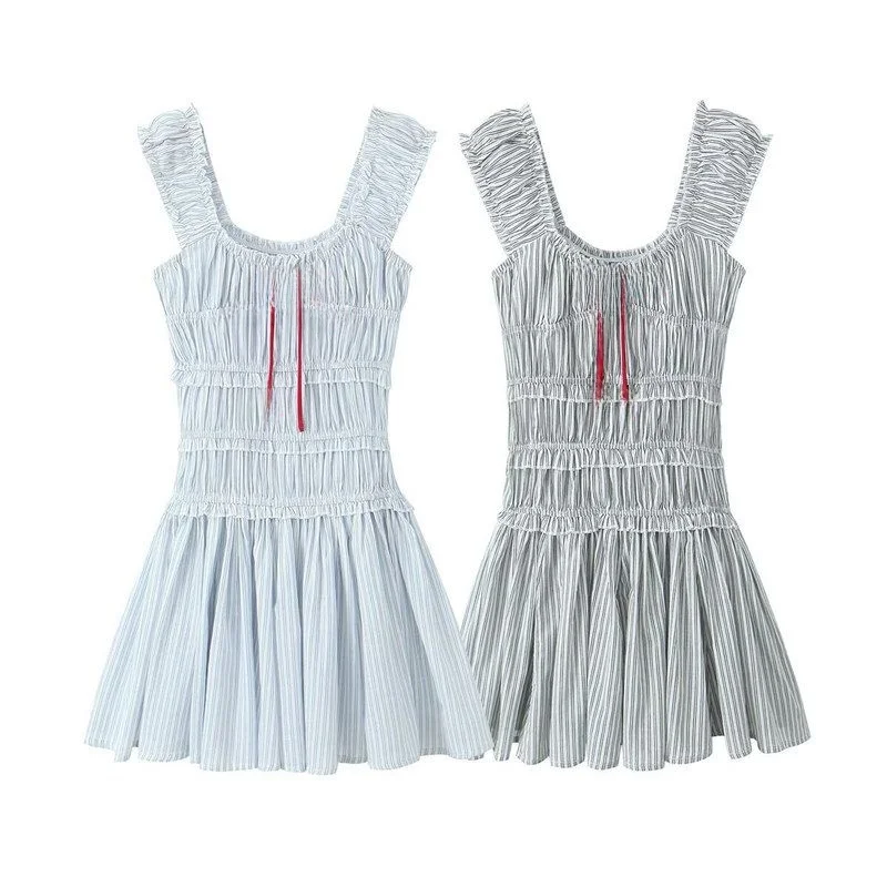 

Sweet And Spicy Sle ort Svel на одно плечо Dstring ter Dr Женская ткань с высокой талией Me Summer Ciwalk