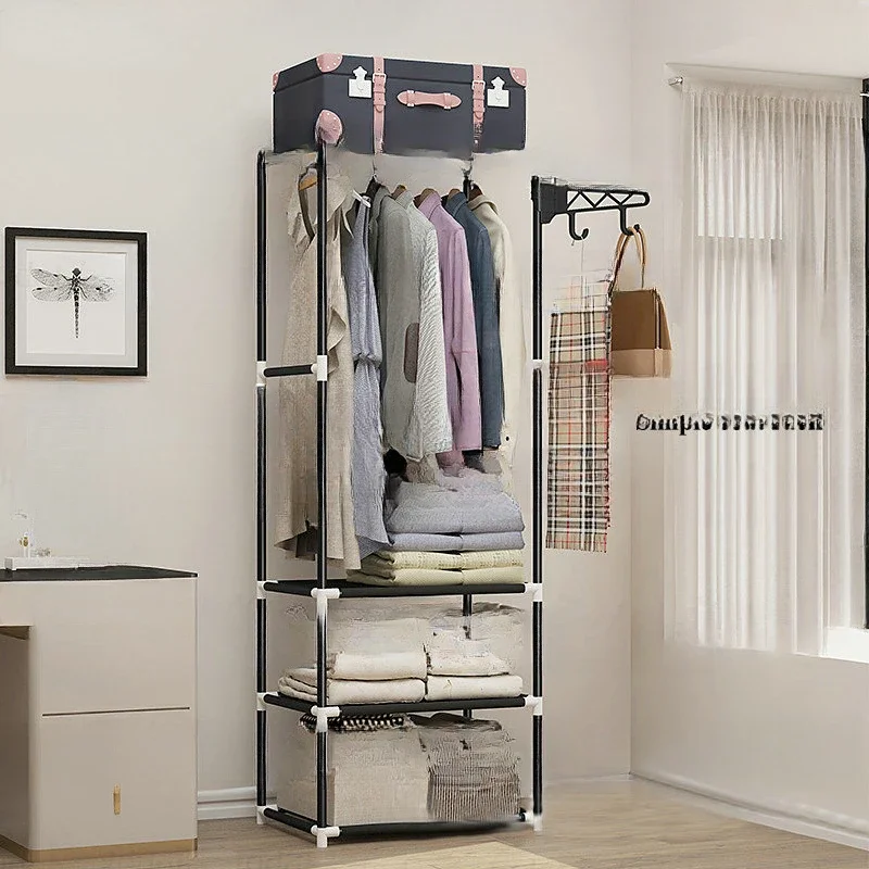 

Simple Coat Rack Stand Spray Paint Metal Home Supplies Storage Cabinet Bedroom Wardrobe Closet Floor Clothes Hanger With Hook