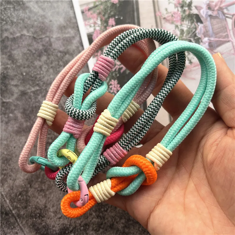 Luxury Cell Phone Charm Wrist Strap with Patch Key Lanyards