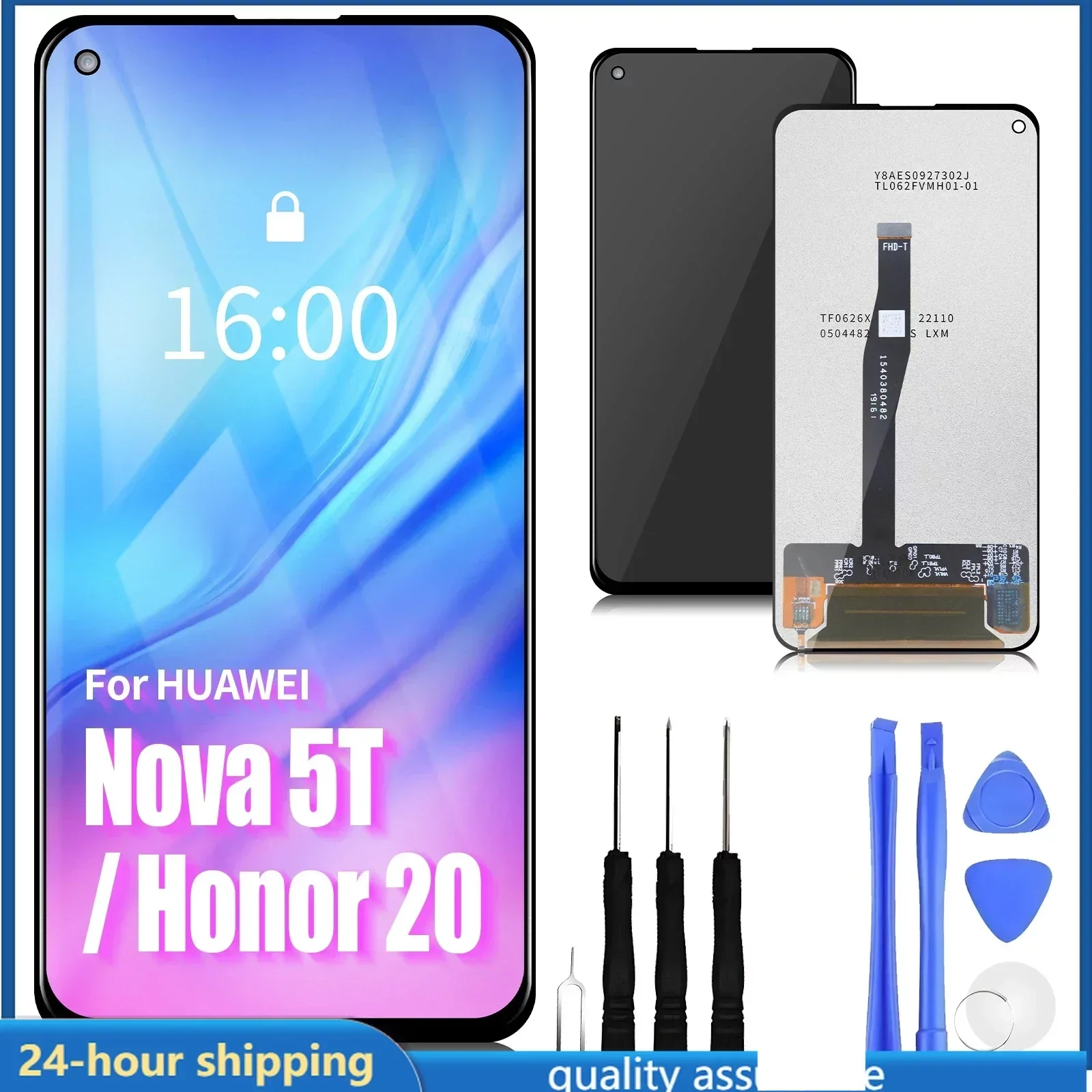 

For pantalla Huawei Nova 5T YAL-L21 YAL-L61 YAL-L71 YAL-L61D Display Touch Screen Digitizer Assembly For Honor 20 Replacement