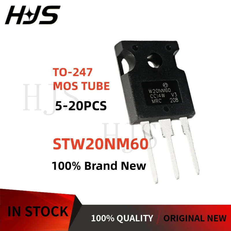 5/10/20PCS 100% quality STW20NM60 W20NM60 TO-247 MOSFET Field effect transistor