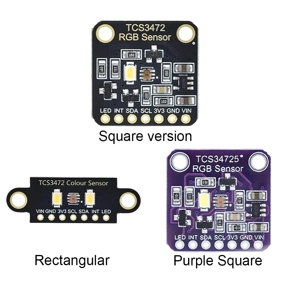 TCS34725 Color Sensor Recognition Module IIC RGB 3.3V/5V Color Sensing Module for Arduino