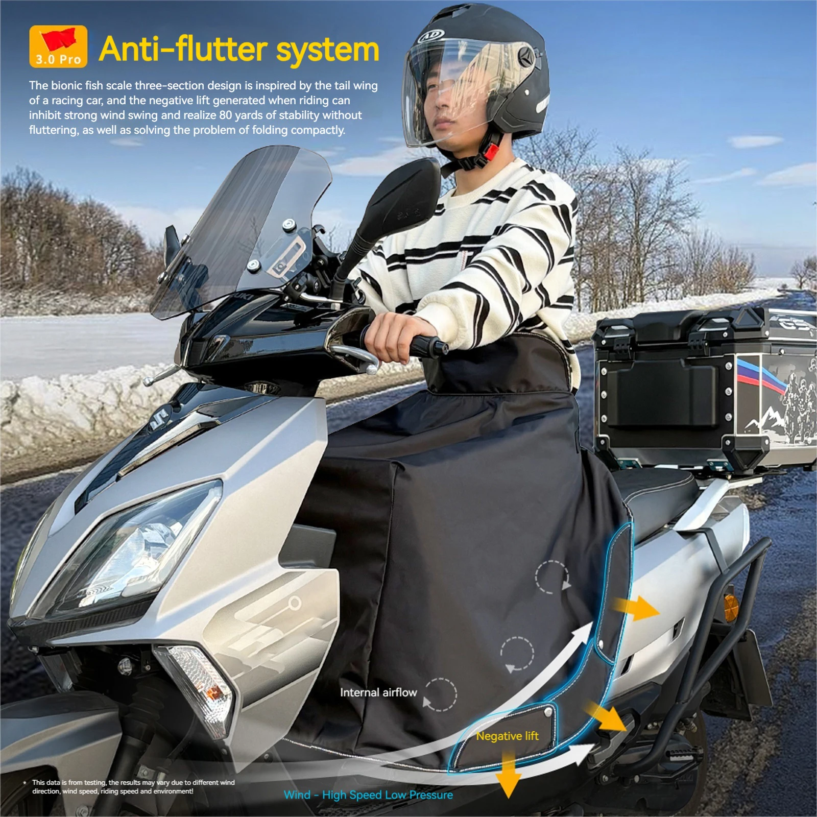 

Universal Warmer Apron Leg Protector Waterproof Motorcycle Leg Cover Windproof Knee Blanket for Scooter Electric Cars Motorcycle