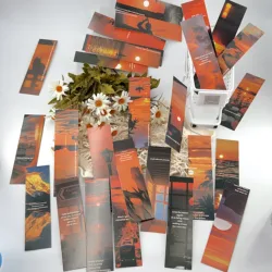 30pcs Sunset Scenery Bookmarks Pages Marked Paper Cards Creative Bookmarks Reading Pages Book Bookmark Student Supplies ﻿