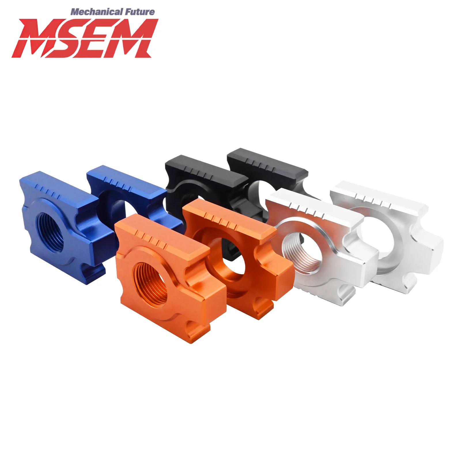 Motorcycle CNC Rear Axle Block Chain Tensioner Adjuster For Husqvarna TC/TE/TX/FC 125-450 and KTM 125-530 SX/SXF/XCF/XC/XCW 08-2