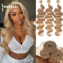 Bundles brésiliens de cheveux humains Body Wave, Extensions de cheveux humains, Tissage, 10A, 27 couleurs blondes, 1/3/4 Bundle Deals