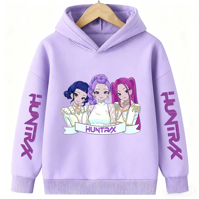 Осенне-зимняя толстовка с капюшоном в стиле манга для детей Kpop, охотничий на демонов, детская толстовка с милым тигром в стиле Харадзюку для мальчиков и девочек