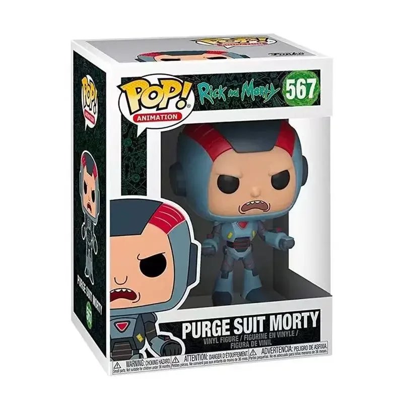 [The Last One] Rick and Morty Pop! Vinyl Figure Purge Suit Morty [566] Anime Figure Collection Desk Decor Model Toys Gift