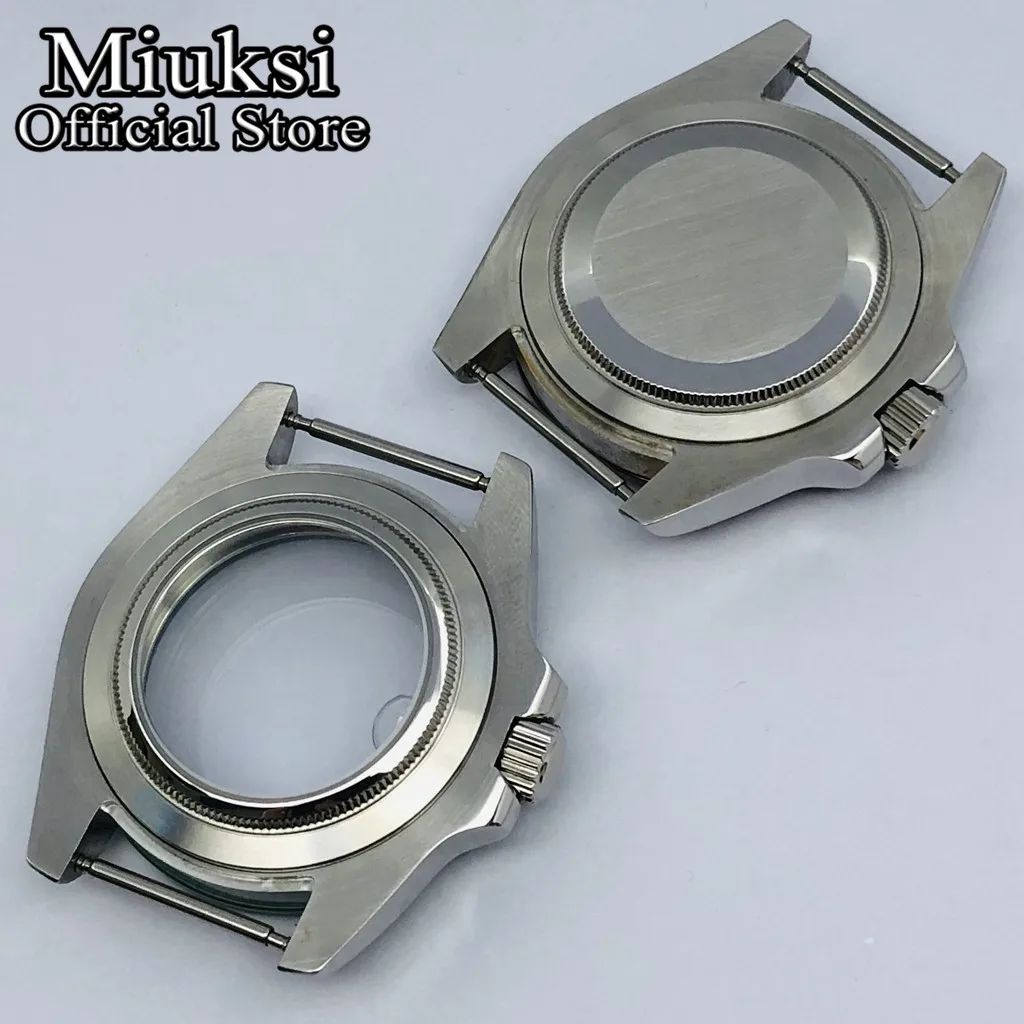 Miuksi 40mm watch case sapphire glass ceramic bezel fit NH35 NH36 NH34 ETA2824 2836 PT5000 Seagull ST2130 movement