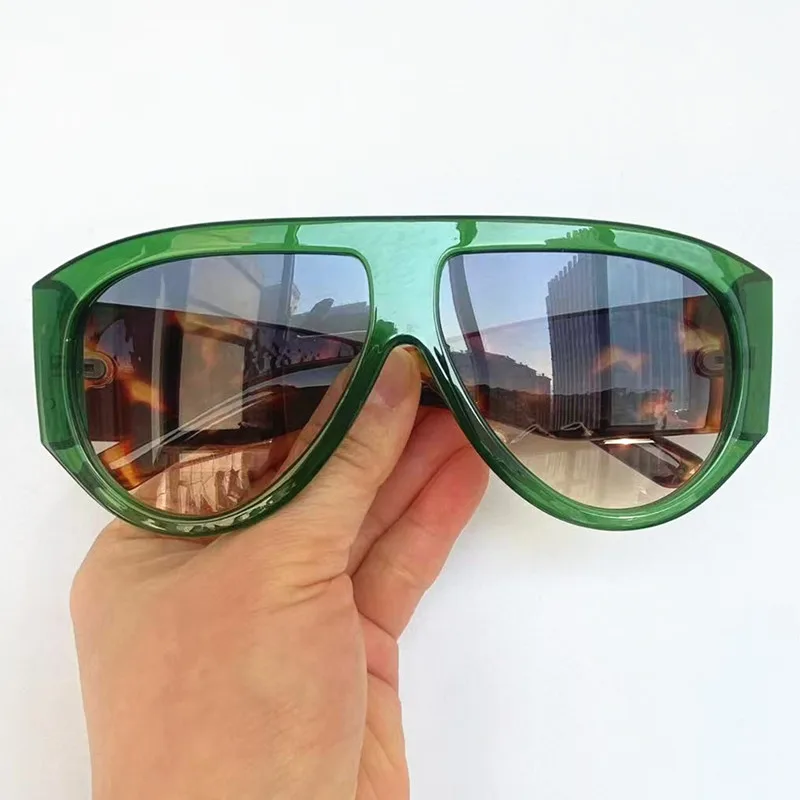 Modische Unisex-Sonnenbrille mit Froschspiegel, UV-Schutz, Übergroßer Rahmen, Breite Bügel, Sonnenbrille Google – Detail 7