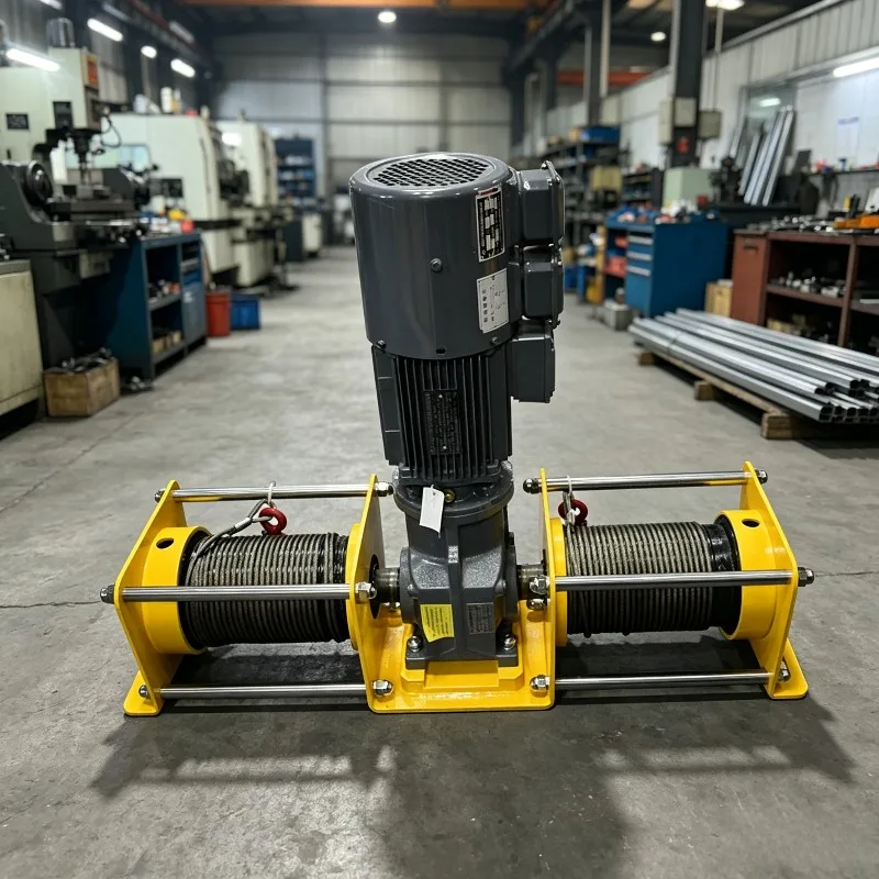 Dual Drum Synchronous Electric Winch Double Rope High Speed Hoist Industrial Lifting Traction Construction Machinery Equipment