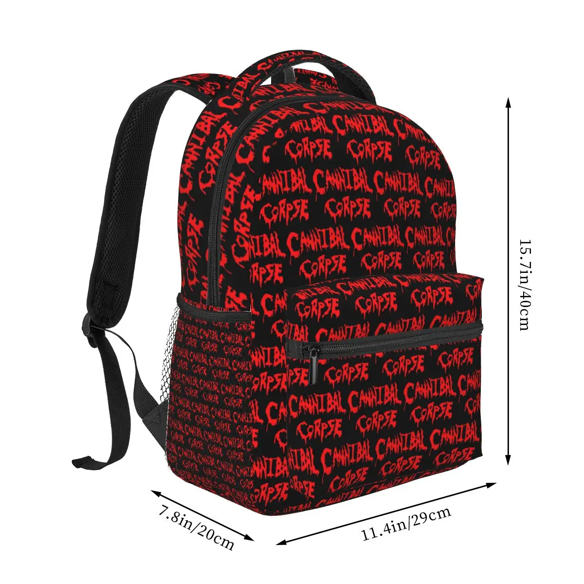 Cannibal Corpse Death Metal Band Student Backpack School Bag Hiking Travel Daypack for Men Women Fashion Bookbag Shoulder Bags