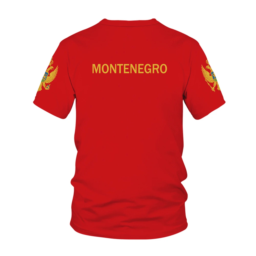 Montenegro Country Flag Pattern Same Style T-shirt For Men Hot Selling New Summer Women Short-sleeved T-shirt Top Children 3D