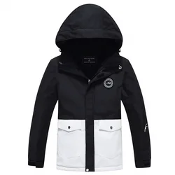 Trajes de esquí para niños y niñas, Sudadera con capucha para Snowboard, Tops impermeables para exteriores, chaqueta cálida de invierno, ropa de nieve para esquiar, abrigo nuevo, 2025