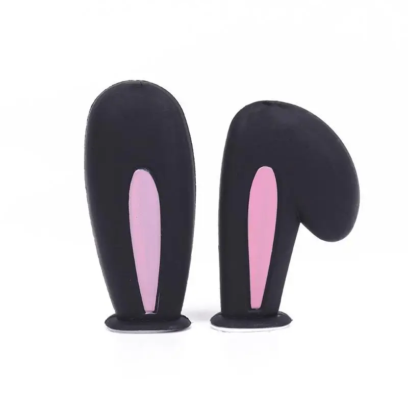 1Pair/set Cute Rabbit Ears Motorcycle Helmet Waterproof Motocross Full Face Off Road Helmet Accessories Sticker Auto Styling