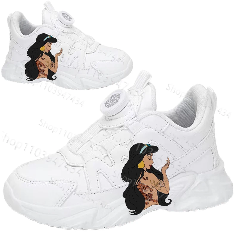 

Молодежные студенческие спортивные кроссовки Ariel Jasmine Princess, серия с поддержкой свода стопы, трендовые кроссовки для отдыха с мультяшным принтом для девочек