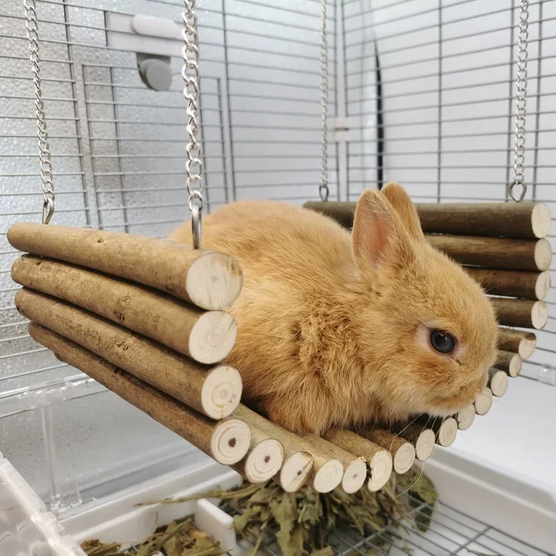 Wooden Hamster Hanging Hammock 3