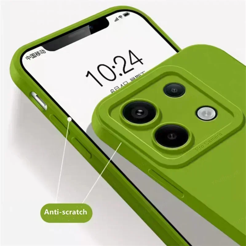 Para Poco M6 Pro funda para Xiaomi Poco M6 Pro funda Fundas Coque Protector de cámara funda trasera de silicona líquida Poco M6 Pro