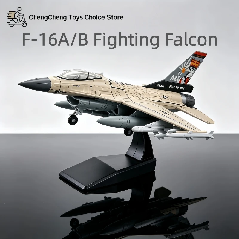 Blocos de Montar da Série Militar 1/72 F-16 A/B Fighting Falcon, Kit de Caça, Sem Cola, DIY, Brinquedos de Jato para Presentes de Natal