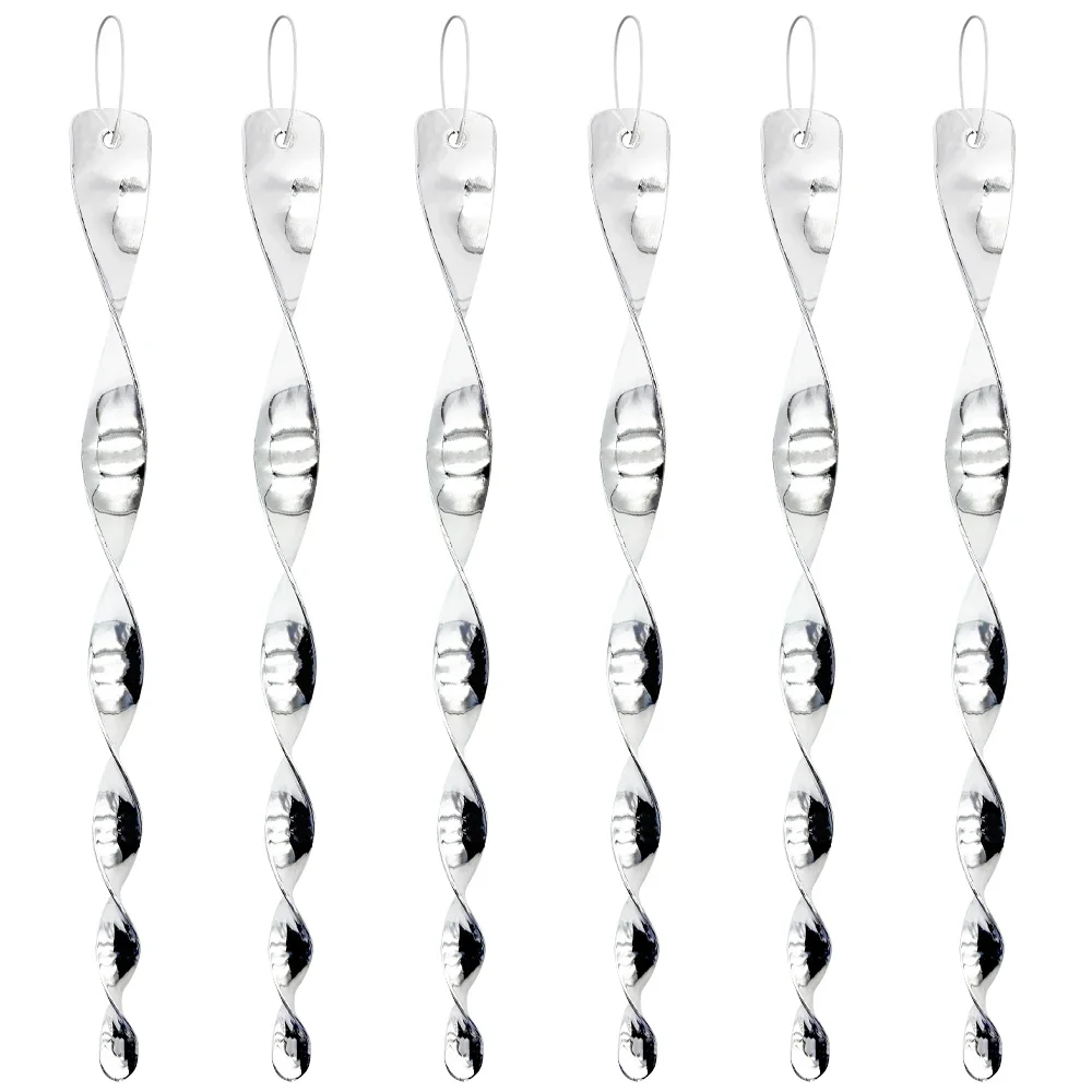 

12 шт., светоотражающие стержни для отпугивания птиц, серебряный спиннер, устройство для отпугивания птиц, подвесное украшение для уличного садового декора, принадлежности 12