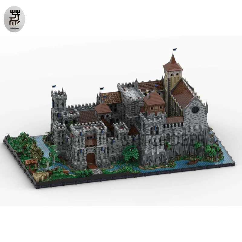 Master Difficulty 112744PCS MOC Classic Complete Medieval Castle Palace Modular Building Dimension Blocks Large Toy Display Gift