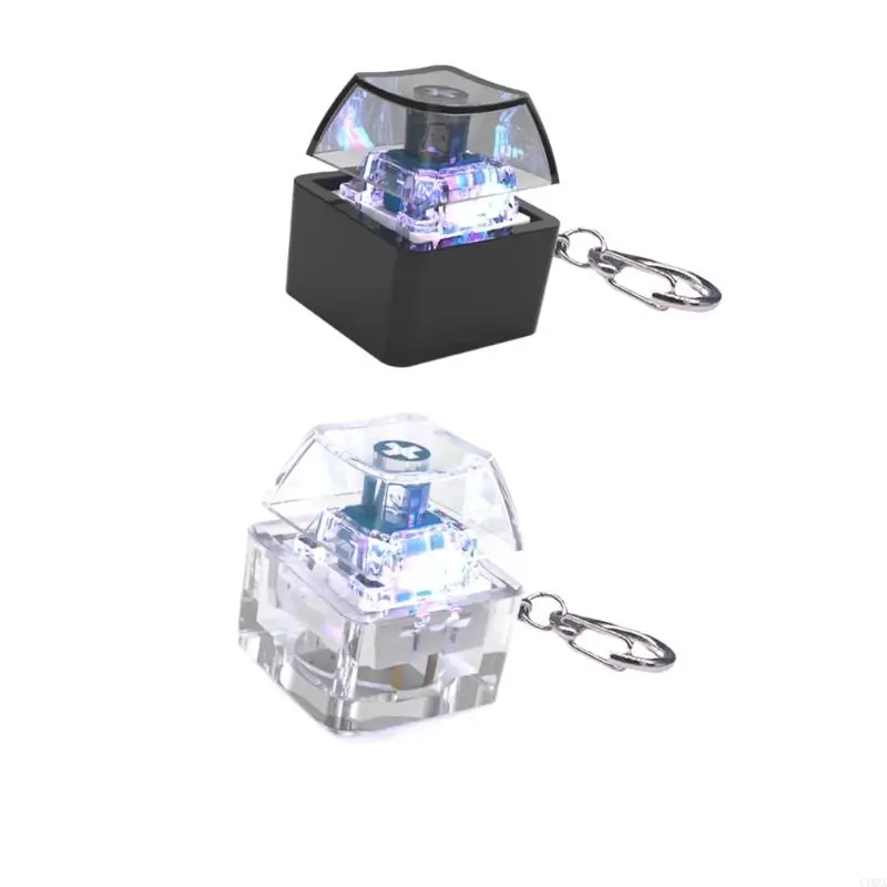 CORA 2Pcs Portable Keyboards Switches Testers with Crisp Sound and Gradients LED for Anxiety Relief During Work Breaks