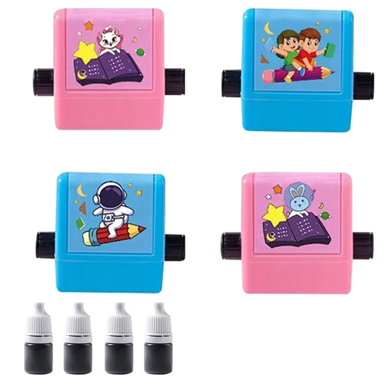 

Math Roller Stamp Stamps 4PCS Roller Digital Teaching Stamp(Addition, Subtraction, Multiplication And Division)