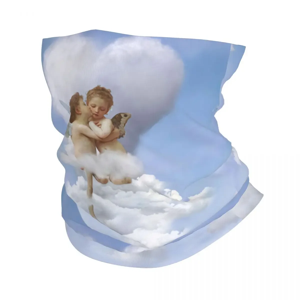 Clouds Angels Kiss Bandana Neck Gaiter Windproof Face Scarf Cover Men Women Renaissance Cherub Headwear Tube Balaclava