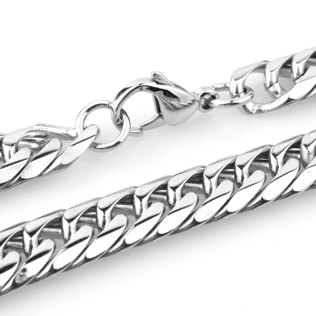 9/11/13/16/19/21mm Heavy Polished Stainless Steel Necklace Men Curb Cuban Link Chain Necklace Or Bracelet Choker Jewelry 7-40\