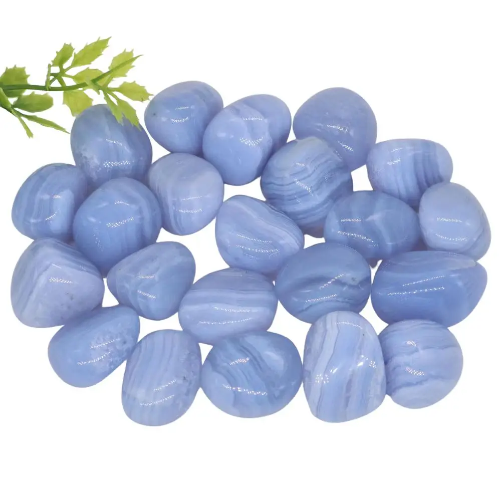 Natural Blue Lace Agate Crystal Tumbled Stones Chakra Healing Meditation Minerals Irregular Gemstone Home Aquarium Decoration