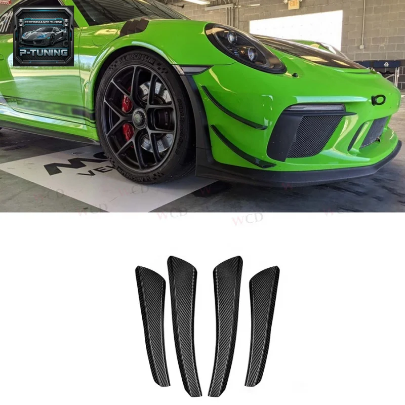 

GT3 Style Carbon Fiber Canard for Porsche 911 991.2 Front Bumper Lip Side Fender Splitter Spoiler Bodykit