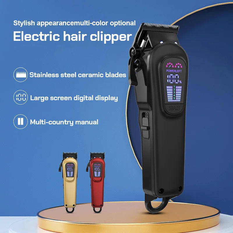 5-سرعات المحرك المهنية مجموعة 3 ألوان مقص الشعر L-939W 5-سرعة تعديل اللاسلكي المتقلب أدوات الحلاق صالون الحلاقة للرجال