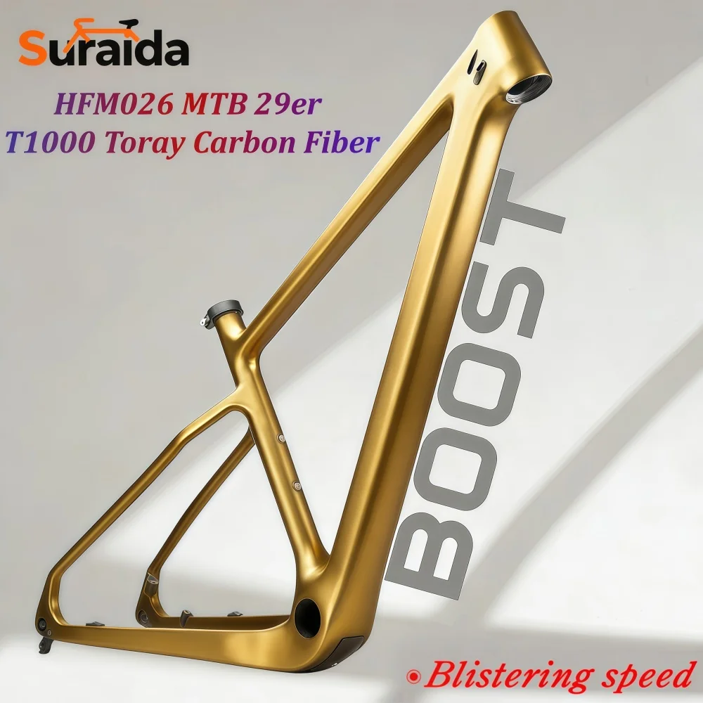 

2025 NEW Suraida XC Full Carbon 29 MTB Hardtail Frameset BOOST 148*12mm Thru Axle PF30 2.45 Inch Mountain Bike Frame