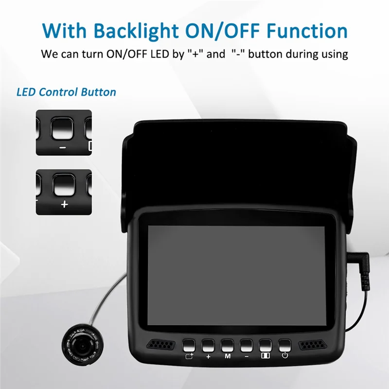 

A32T-For Ice Fishing 1000Tvl Fish Finder Underwater Video Camera 4.3In Lcd Display 8Pc Led Night Vision Turn Off Function(EU)