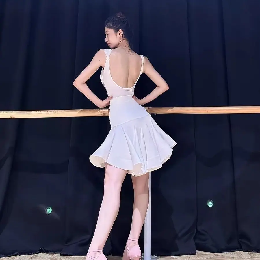 New Adult Latin Dance Dress for Women Advanced Practice Dress Sexy Big Swing Skirt Cha Cha Art Exam Performance Set 2026 Summer