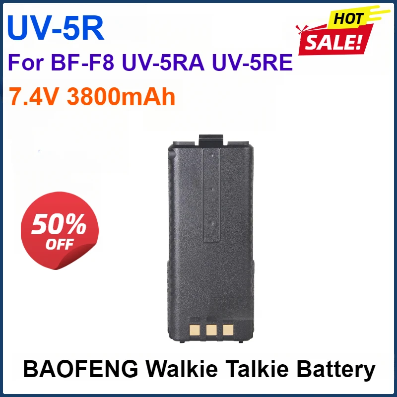 

7.4V 3800mAh Baofeng UV-5R Walkie Talkie Large Capacity Rechargeable Battery For BF-F8 UV-5RA UV-5RE DM-5R UV5R UV5RE Charger