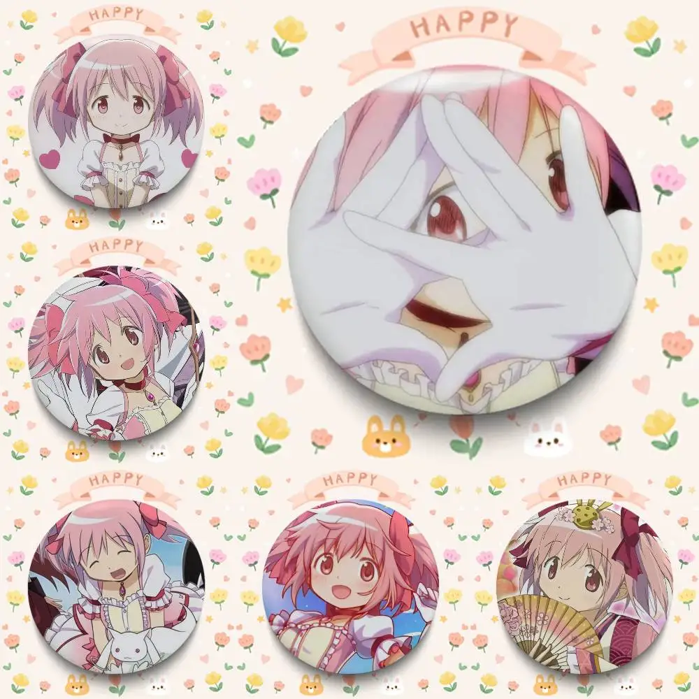 1pc P-Puella M-Magi Madoka M-Magica Badges Button Round Creative Pin Brooch Badge Bag Decor Accessories Collect Friends Gifts