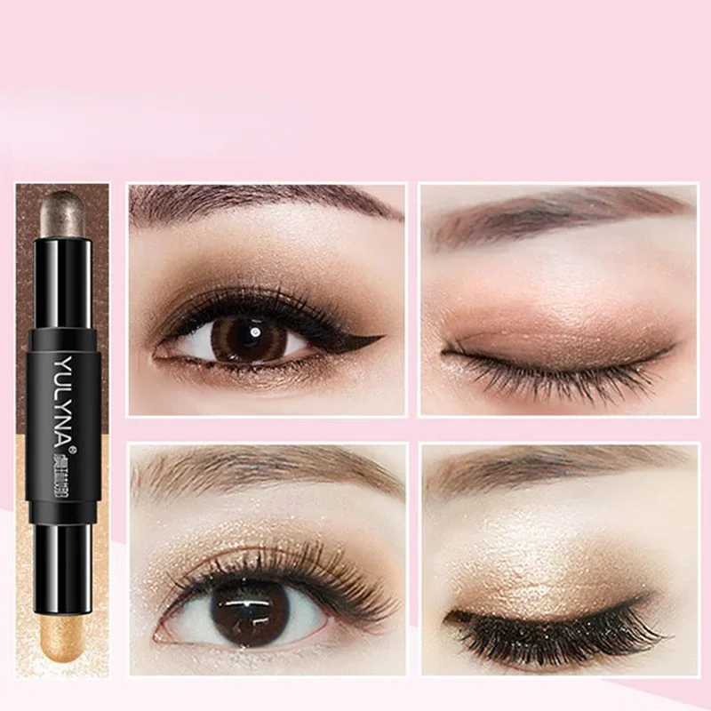 Fard à barrage non lissant à deux usages en trois dimensions, stylo en forme de ver à soie, maquillage beauté