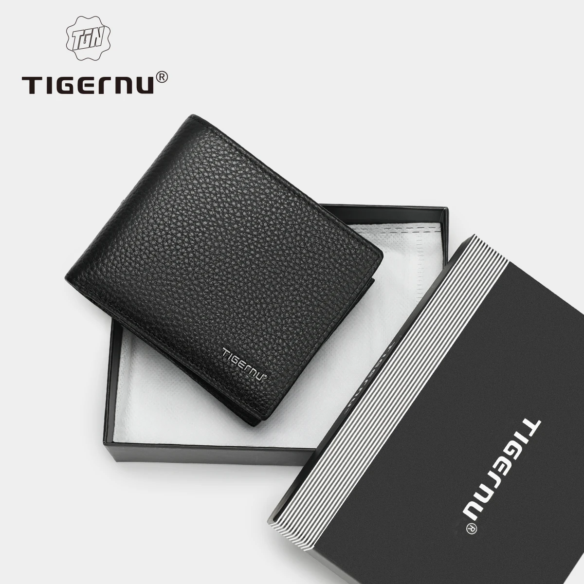 Tigernu 100% Genuine Leather Men Wallet Designer Men's Purse Card Wallet For Men Small Money Bag High Quality Luxury Male Wallet