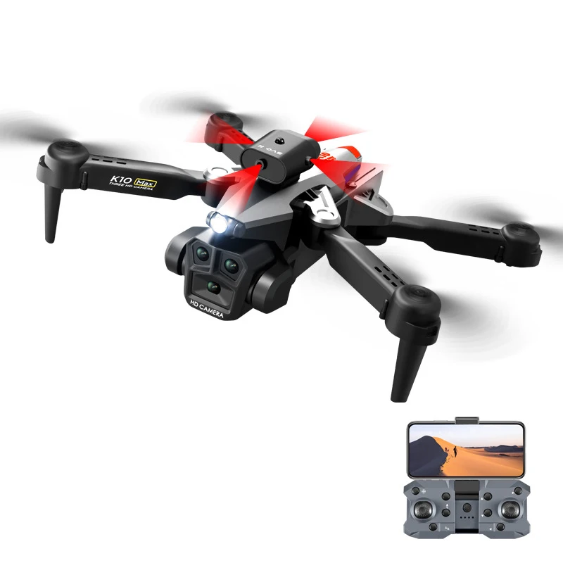 K10Max RCドローン ドローン トリプルカメラ HD 4K WiFi FPV クアッドコプター ミニドローン 障害物回避 リモコン航空機 ヘリコプター