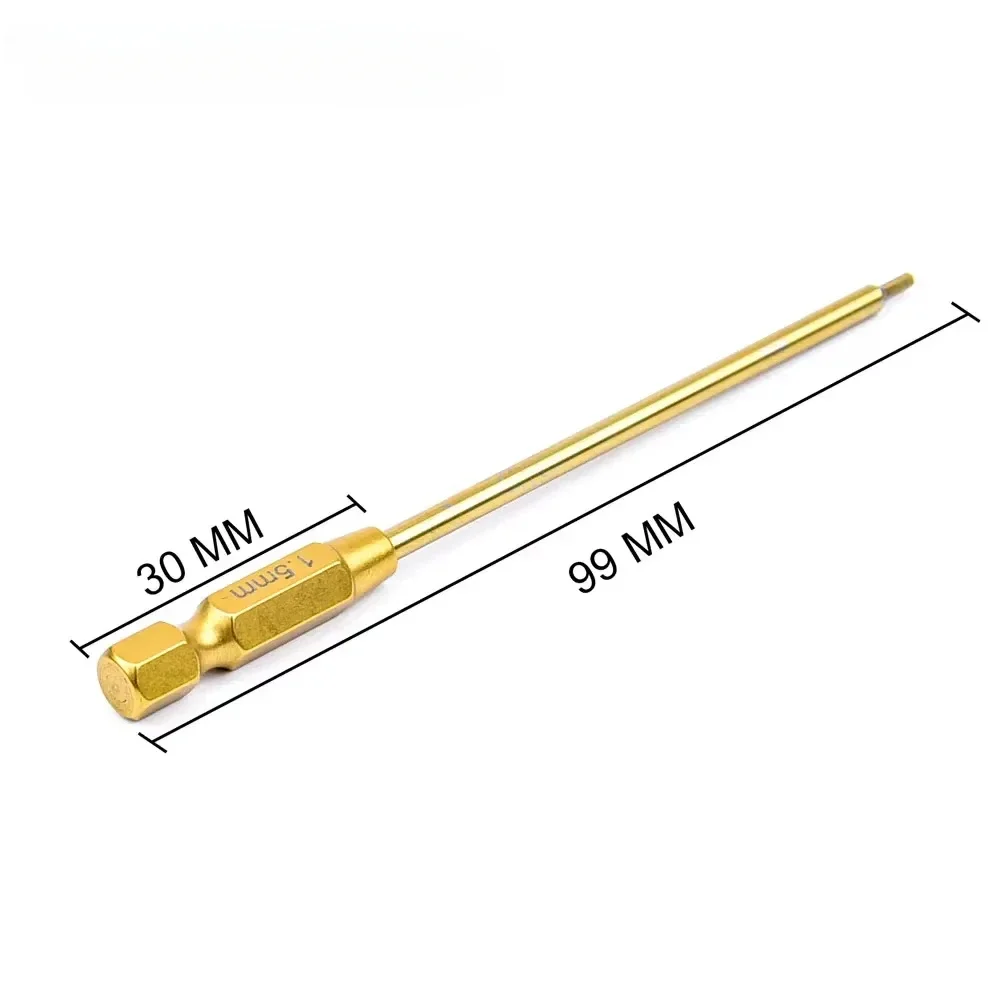 Hex Wrenches Screwdrivers Tools Electric Screwdriver 1.5/2.0/2.5/3.0mm Hard Alloy Steel Metal 6.35mm for RC Model Car
