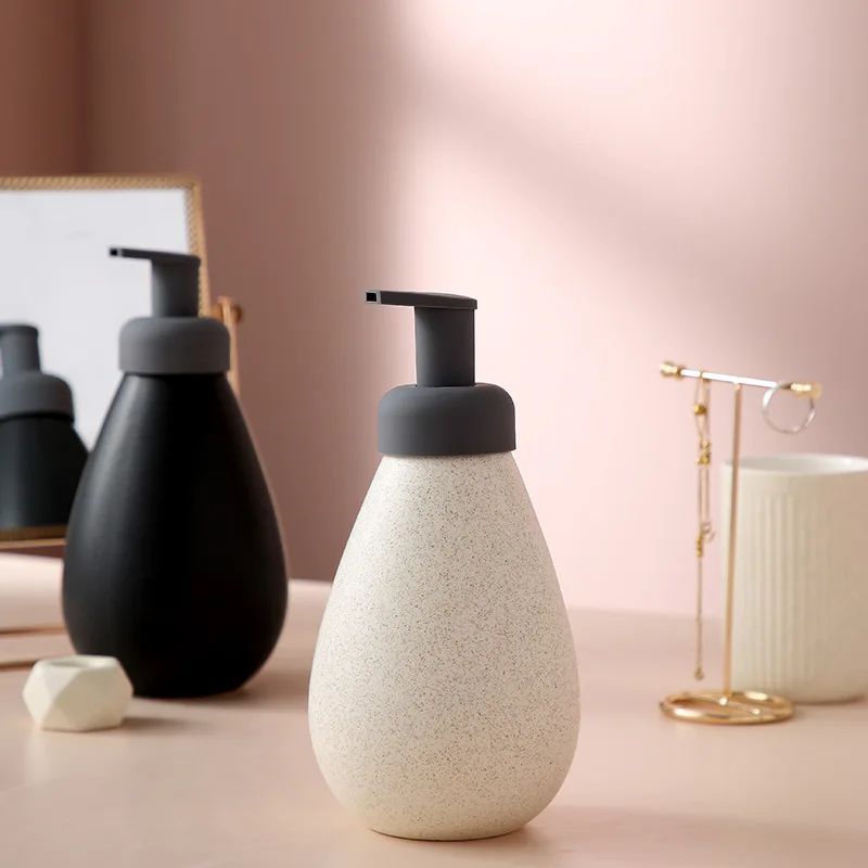 

Европейская бутылка для лосьона в ванную комнату, в форме пузырька, керамическая бутылка для дезинфицирующего средства для рук, портативные диспенсеры для мыла