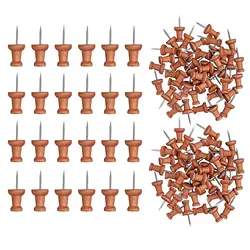 Drewniane pinezki do Map szpilki drewniane pinezki z metalowym punktem do projekty rękodzielnicze tablica ogłoszeń korka
