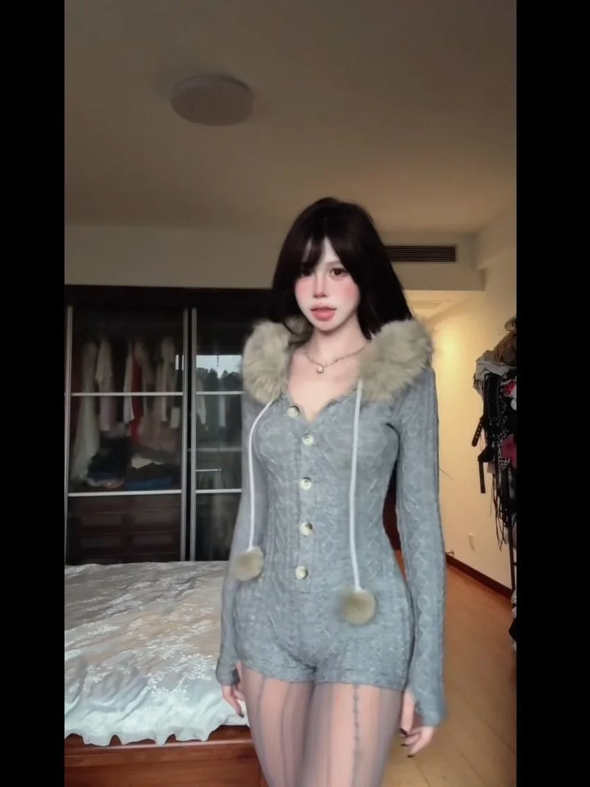 Knee Length Pullover Sweater side profile demonstrating knee-length coverage and defined waist shaping