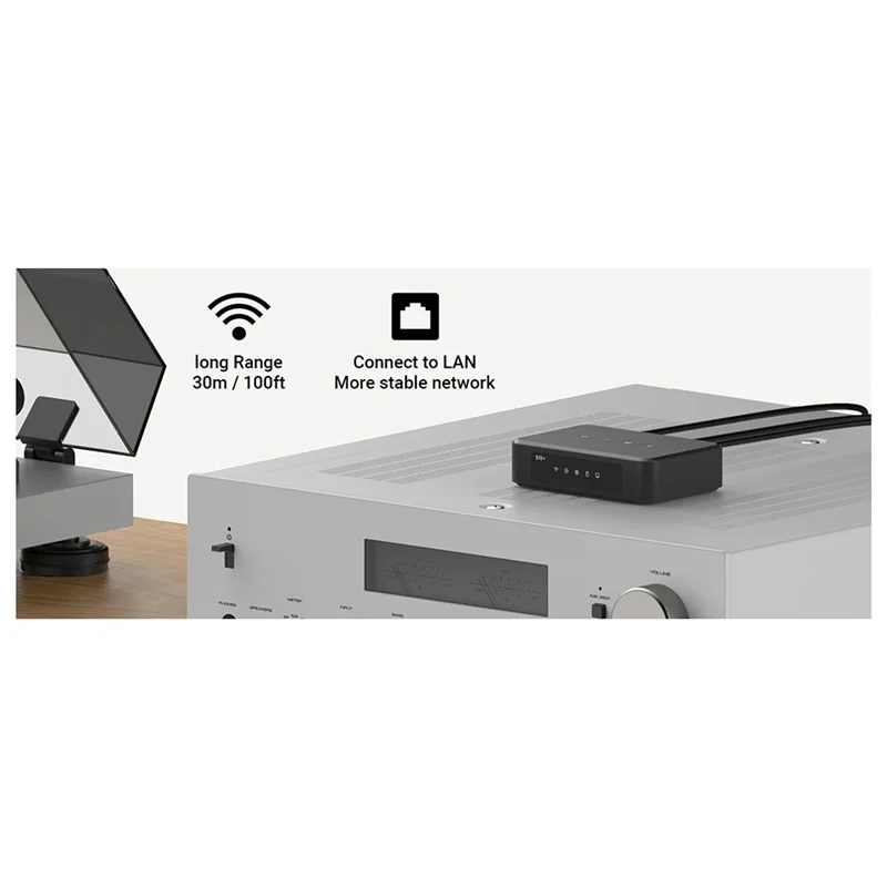 

S10+ Wireless Music Streamer 3.5Mm Jack Aux Bluetooth Audio Receiver For PC Audio Jack Adapter AUX Wireless-N33R
