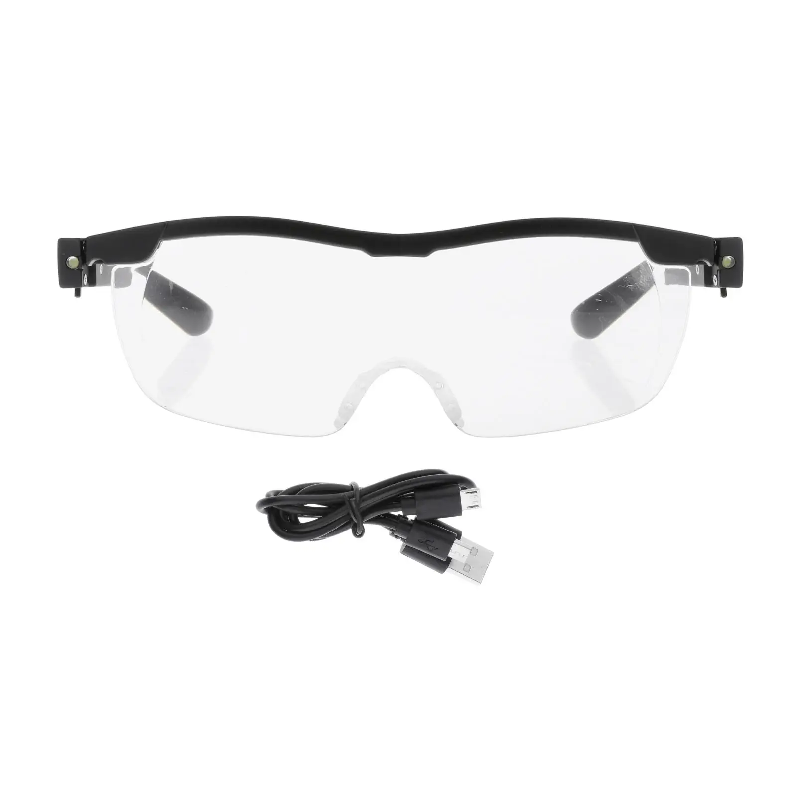 LED Lighted Magnifier Reading Glasses for Men with Clear Frame Anti-blue Light Nighttime Vision Readers
