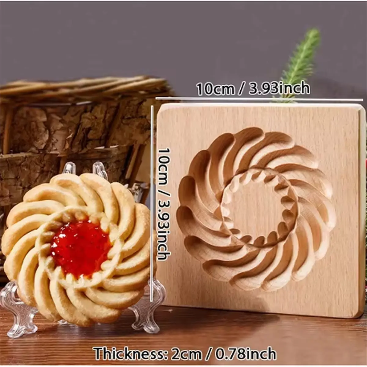 Multi-use Gear 3D Cookie Cutting Molds, Engraved and Embossed Cookie Molds, and Reusable Baking Molds for DIY Baking