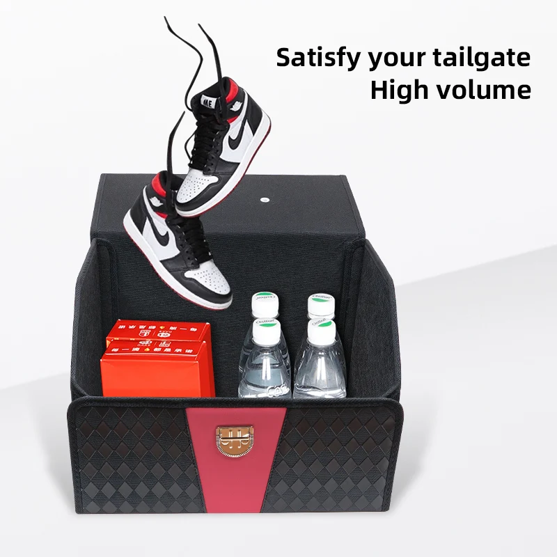 نيسان صندوق تخزين جلدي لصندوق السيارة قابل للطي منظم تلقائي حقيبة لنيسان قاشقاي جوك بولسار سينترا ألتيما باترول ميكرا روجو