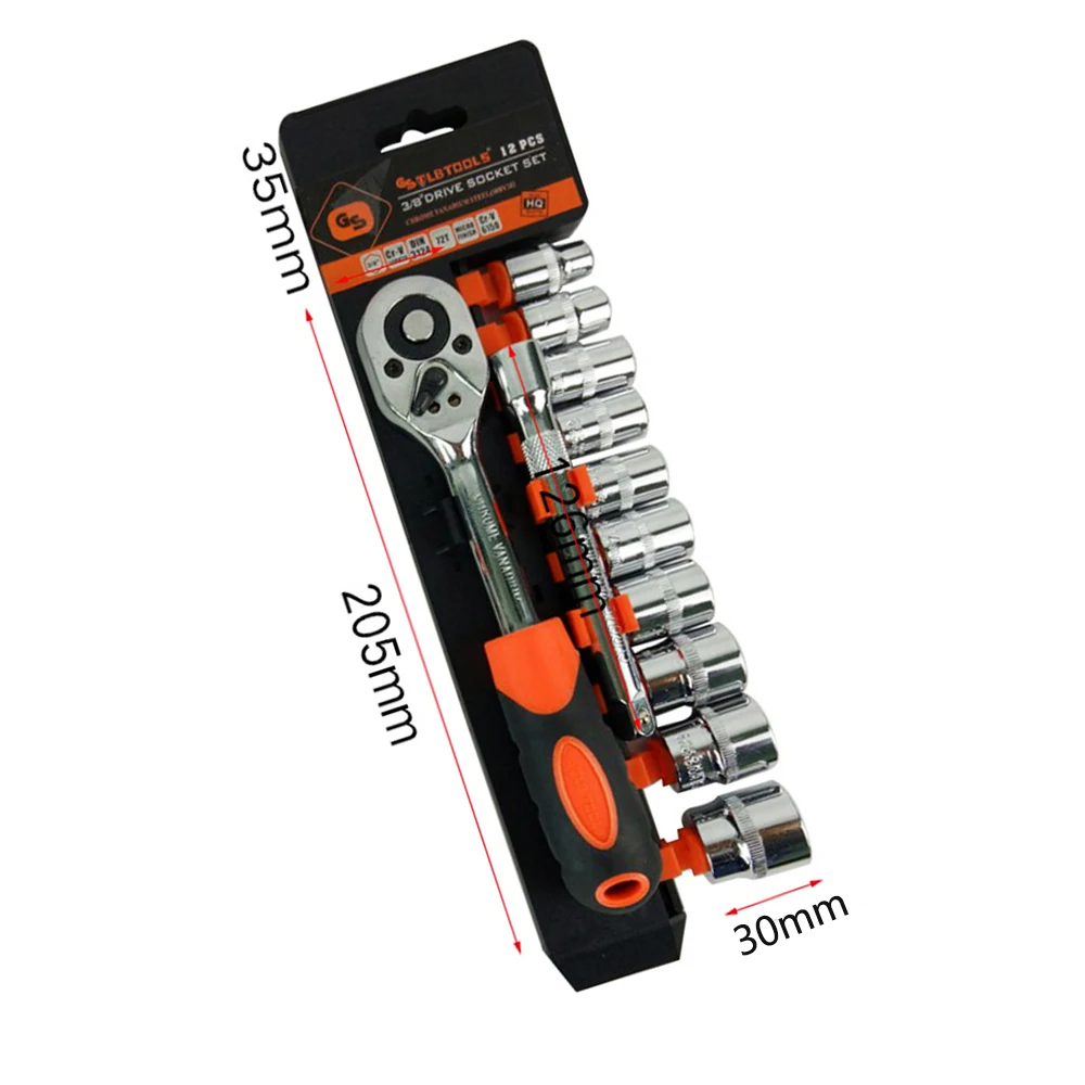 Ratelsleutel Combinatieset Chroomstaal Vanadium Ratelset Dopsleutelset